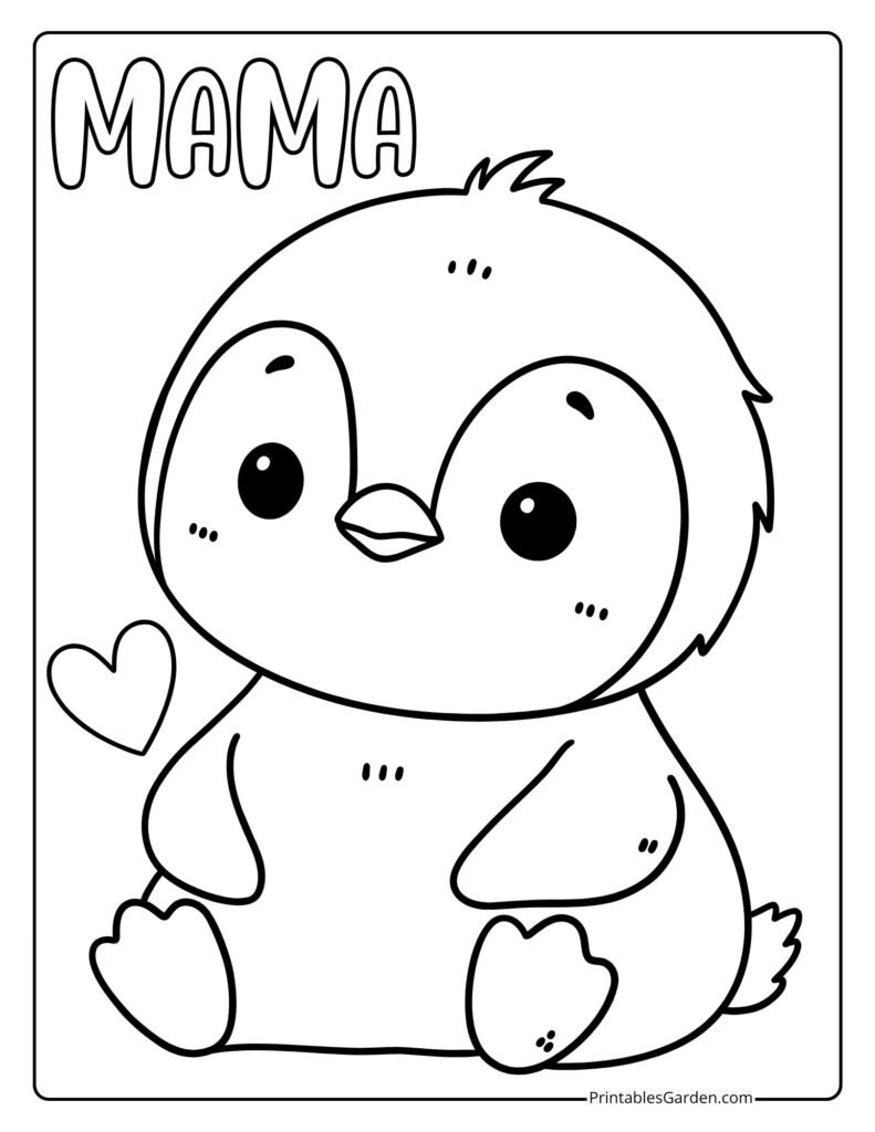 Cute penguin coloring sheets | Printables Garden