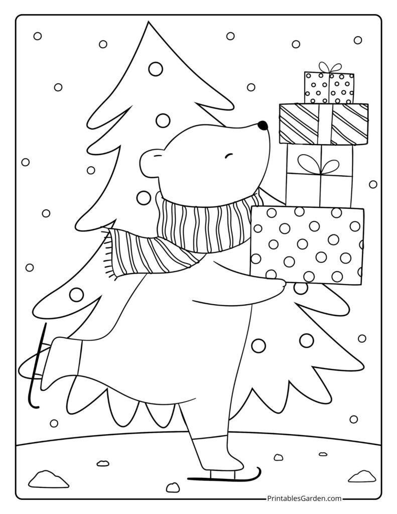 Christmas gifts coloring pages | Printables Garden
