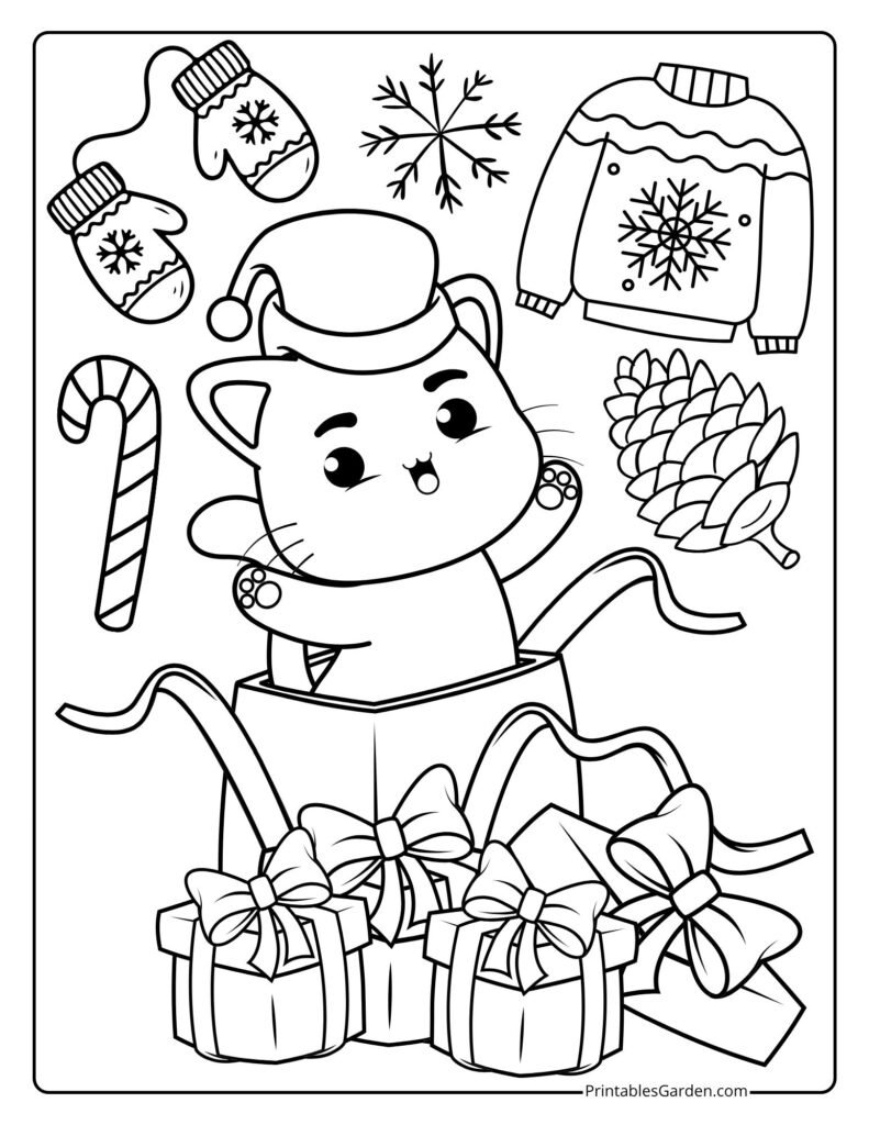 Gifts coloring pages | Printables Garden