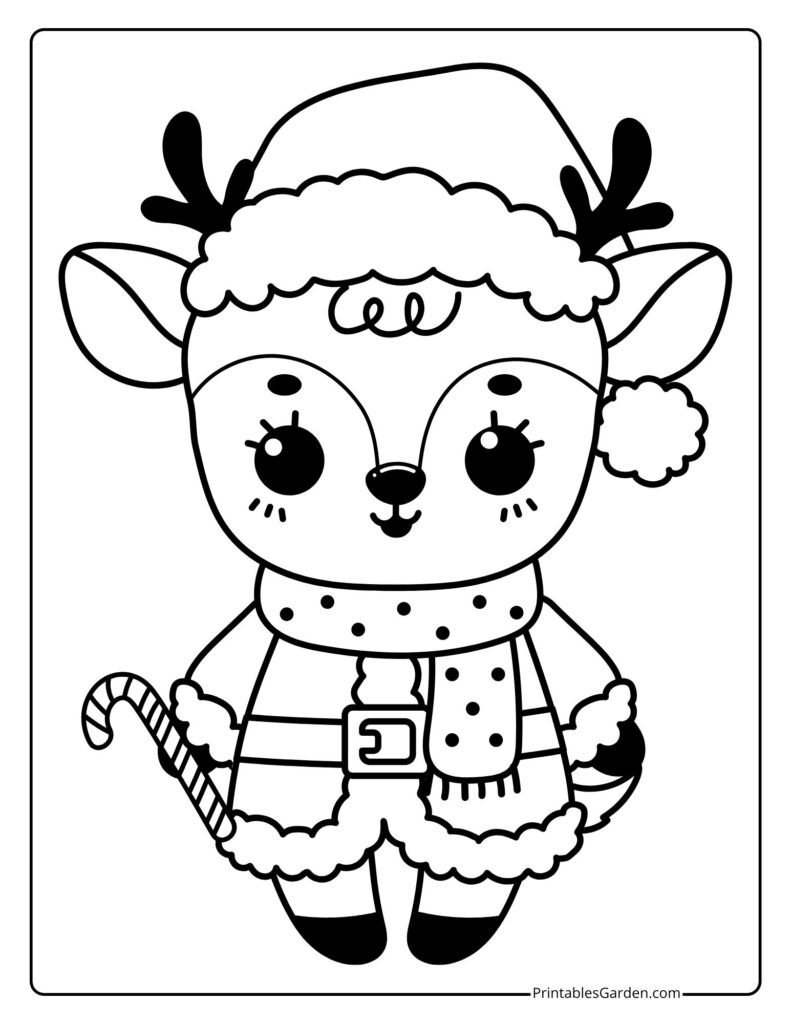 Christmas reindeer coloring pages | Printables Garden