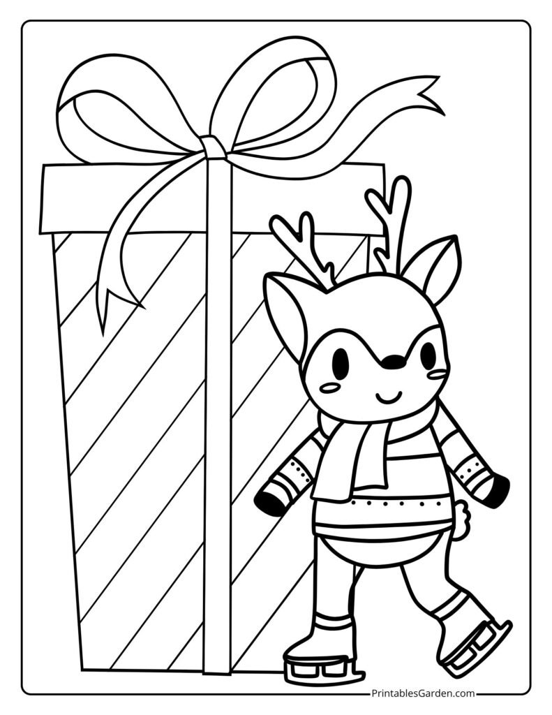 Christmas reindeer coloring pages | Printables Garden