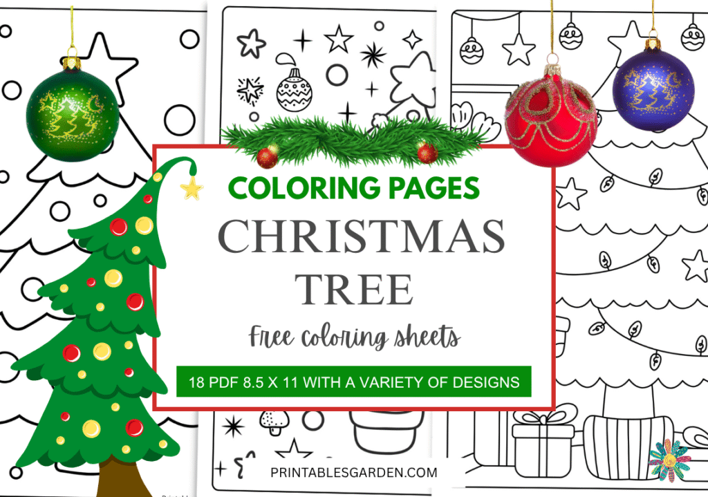 Christmas tree coloring pages | Printables Garden