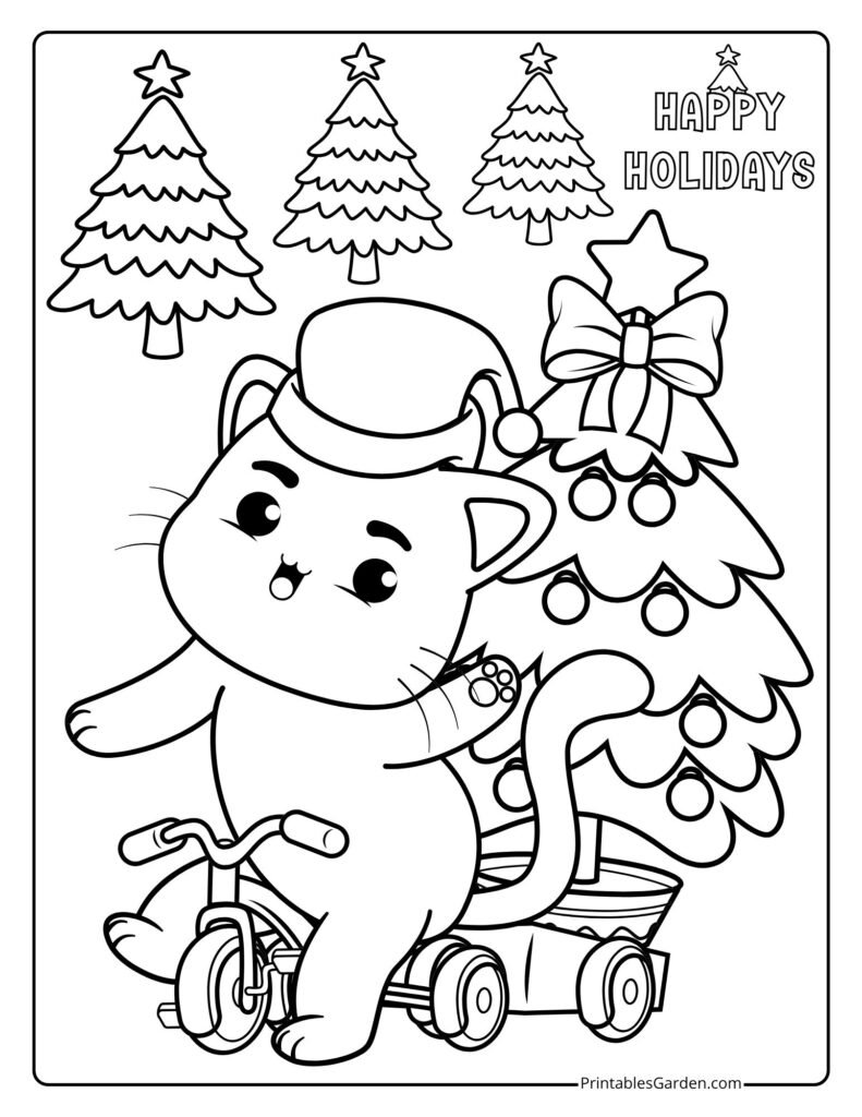 Christmas Tree Coloring Sheets — Free printable | Printables Garden