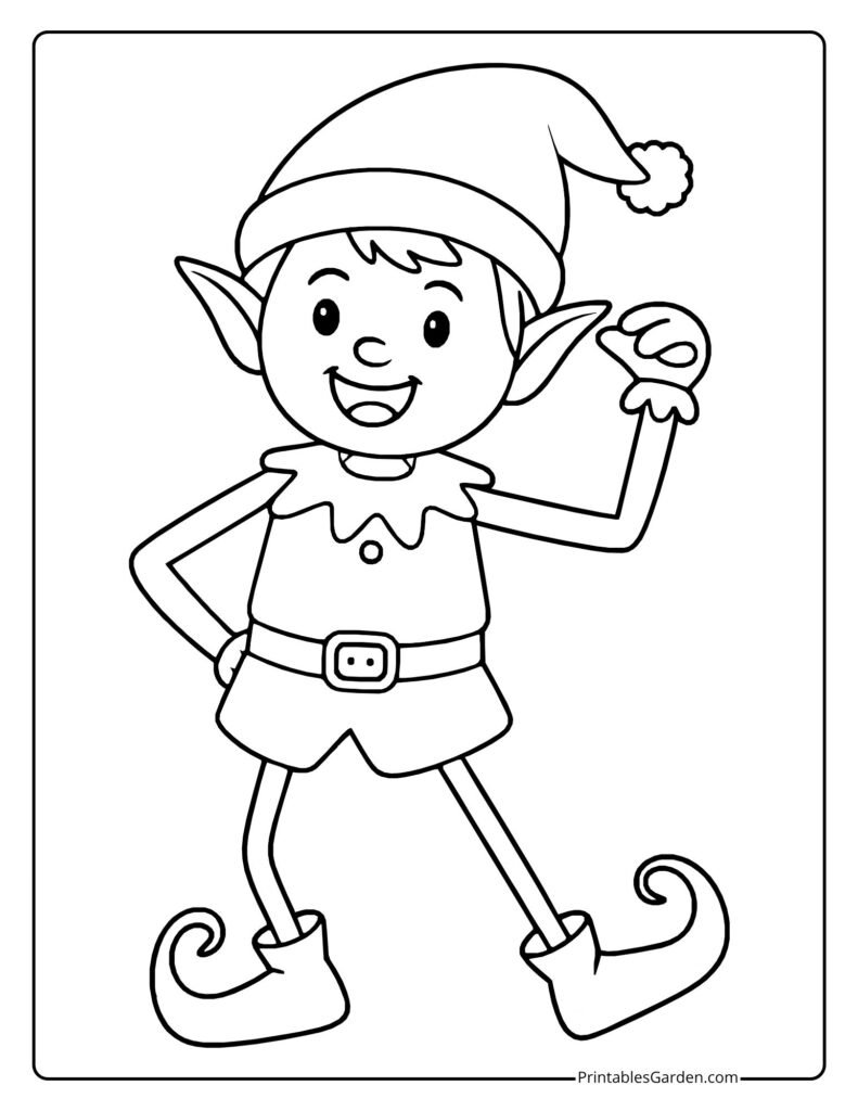 elf coloring pages | Printables Garden