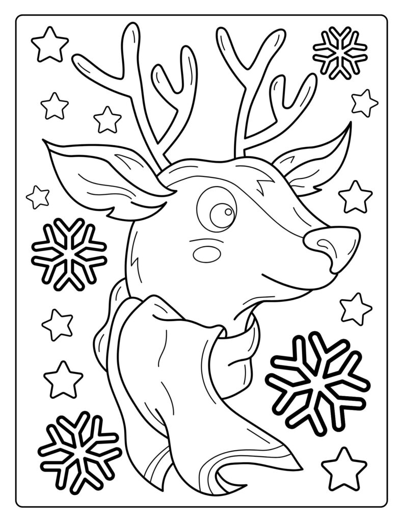 Reindeer coloring pages | Printables Garden