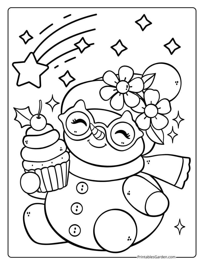 Cute snowman coloring pages | Printables Garden