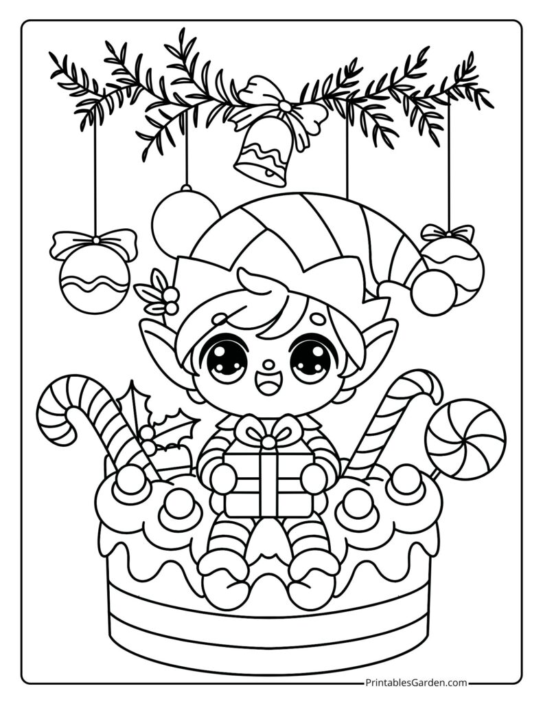 elf coloring pages | Printables Garden