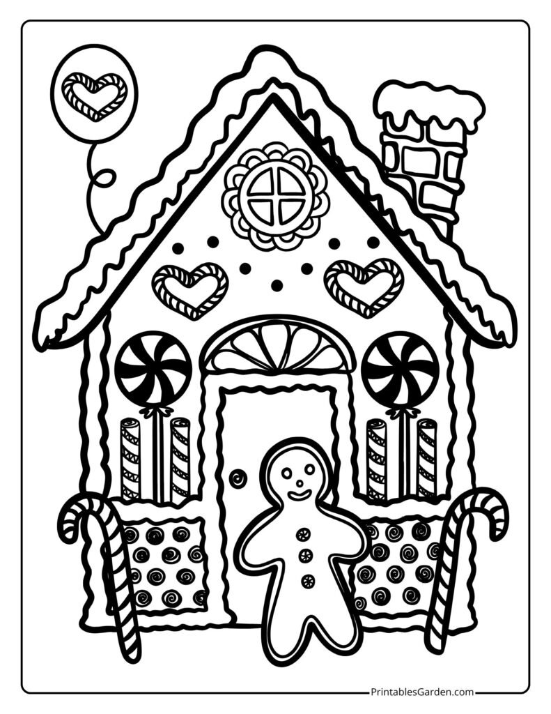 cute gingerbread house coloring pages | Printables Garden