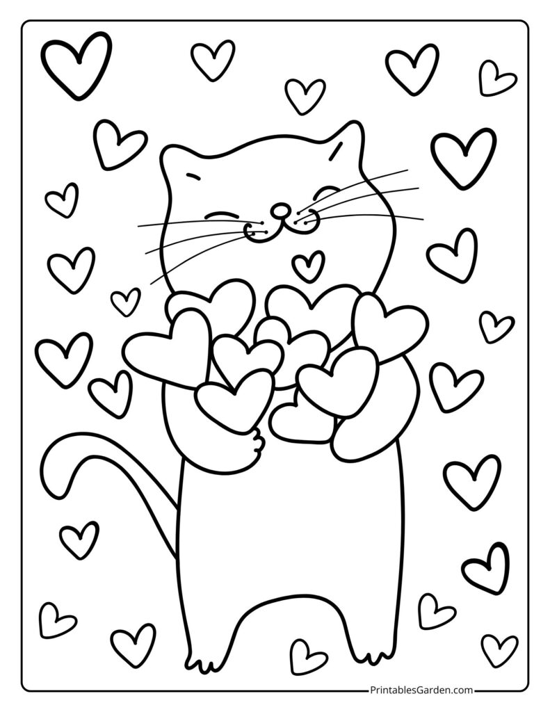 Cute heart coloring pages | Printables Garden