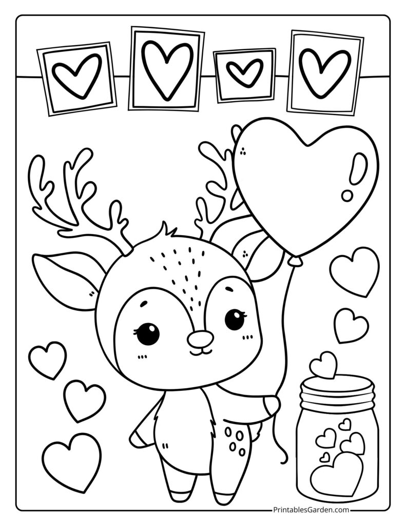 Cute heart coloring pages | Printables Garden