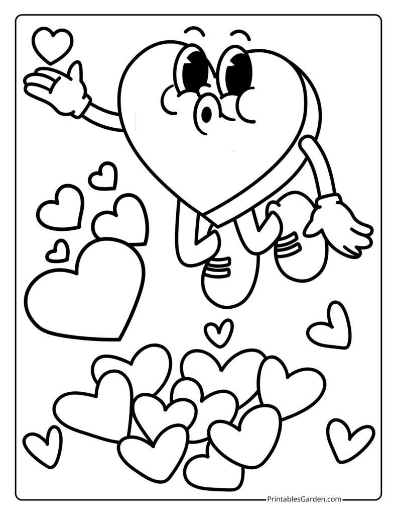 Cute heart coloring sheets | Printables Garden