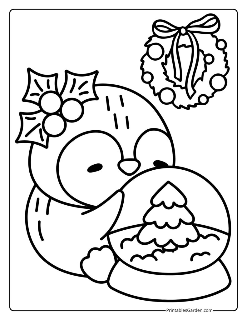 Snow globe coloring pages | Printables Garden