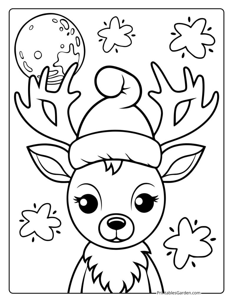 Reindeer coloring sheets | Printables Garden