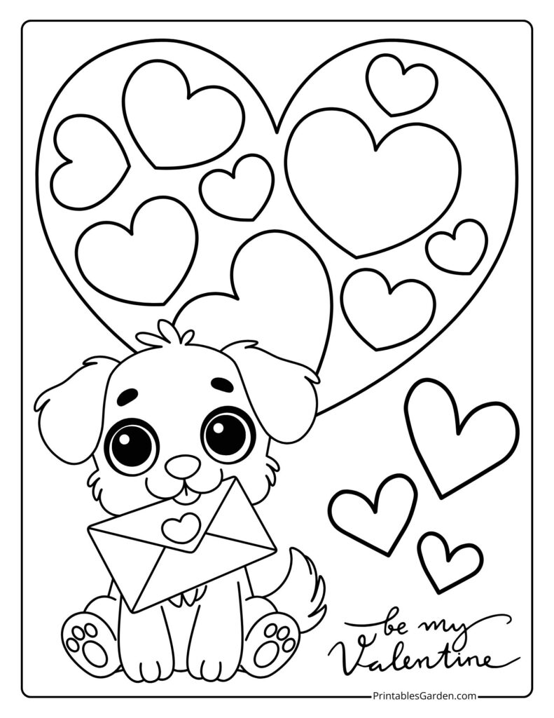 Free Valentine coloring pages | Printables Garden