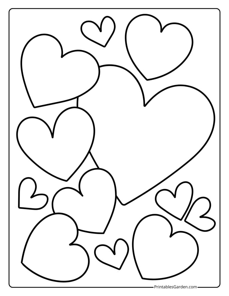 Heart coloring pages | Printables Garden