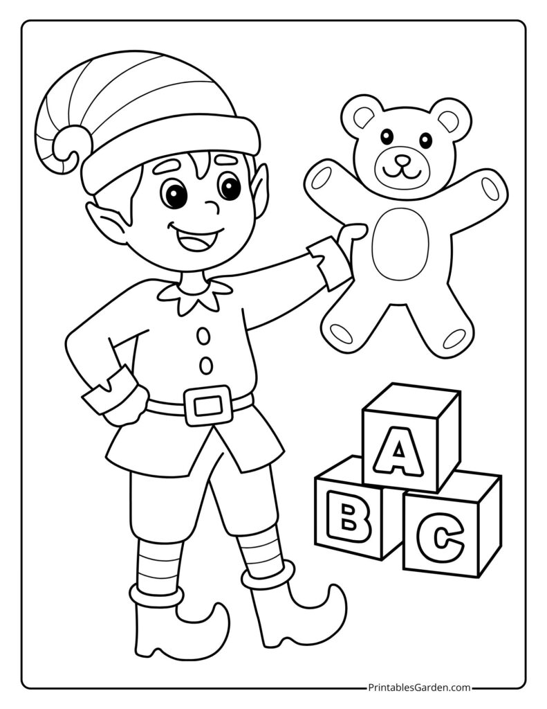 elf coloring sheets | Printables Garden