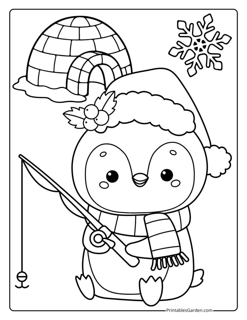 Penguin coloring pages winter | Printables Garden