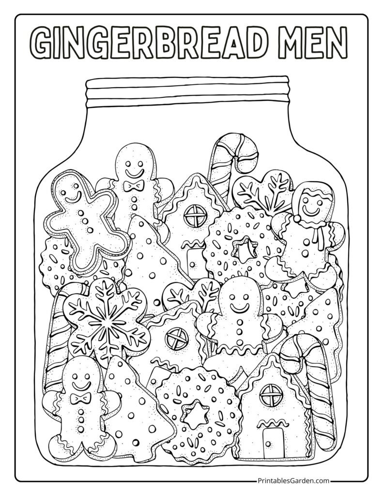 Gingerbread Men coloring pages | Printables Garden