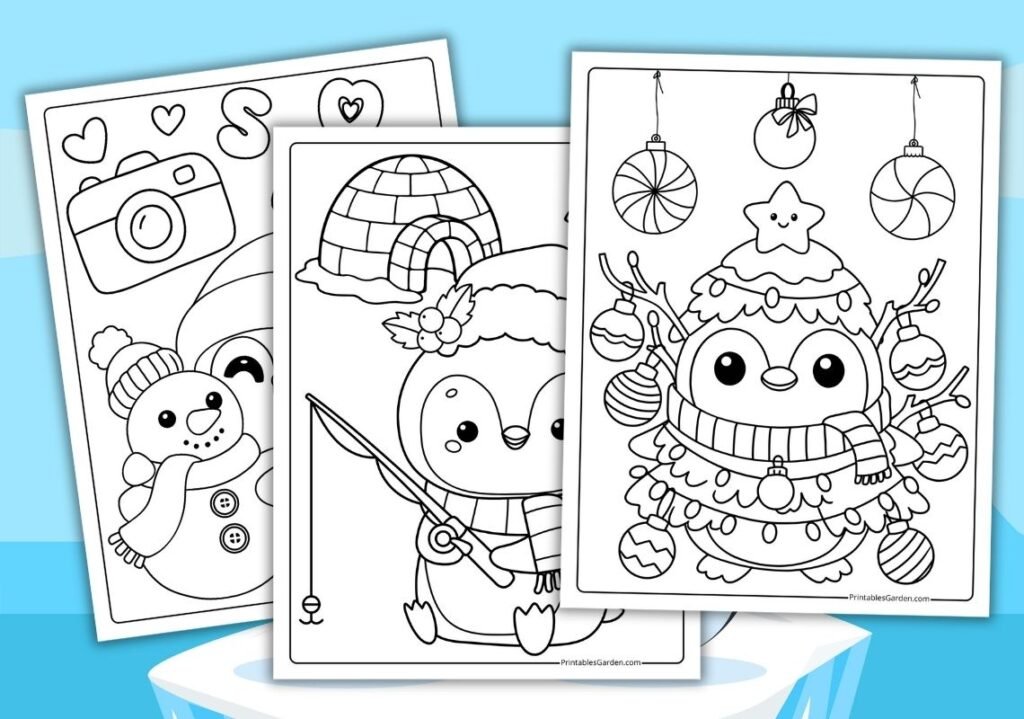 Free Printable Penguin Coloring Pages