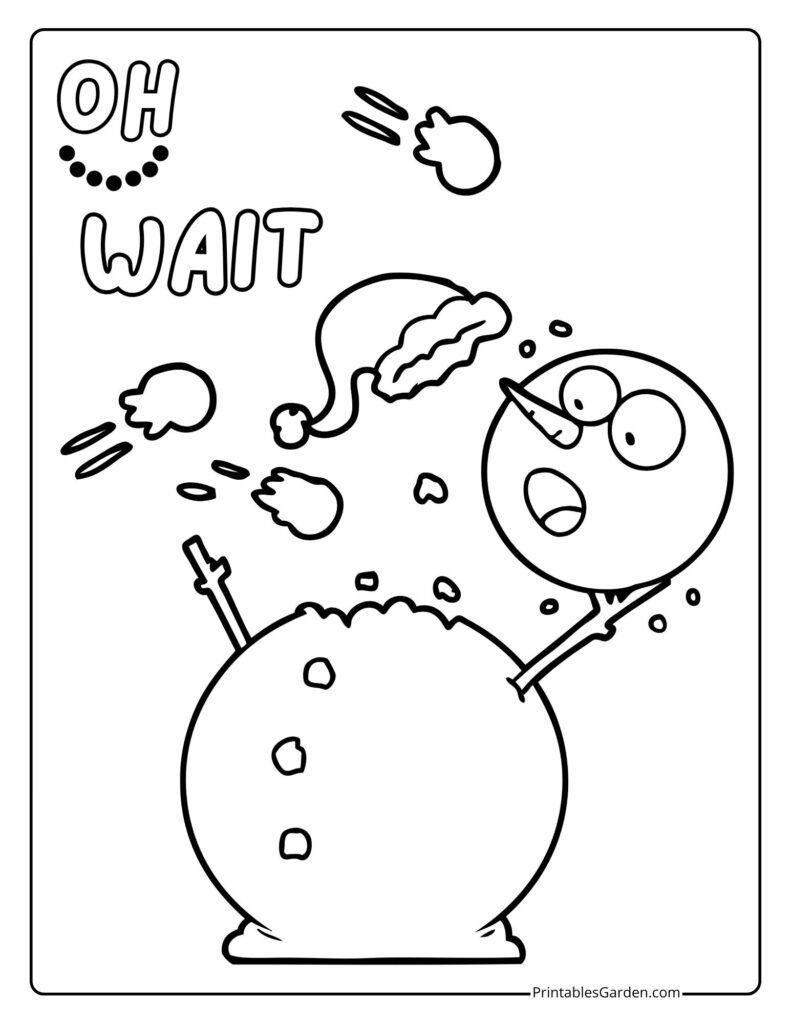 Cute snowman coloring pages | Printables Garden