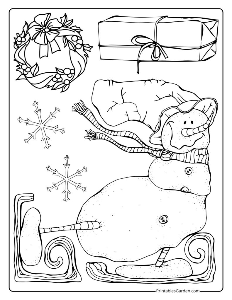 Snowman coloring pages | Printables Garden