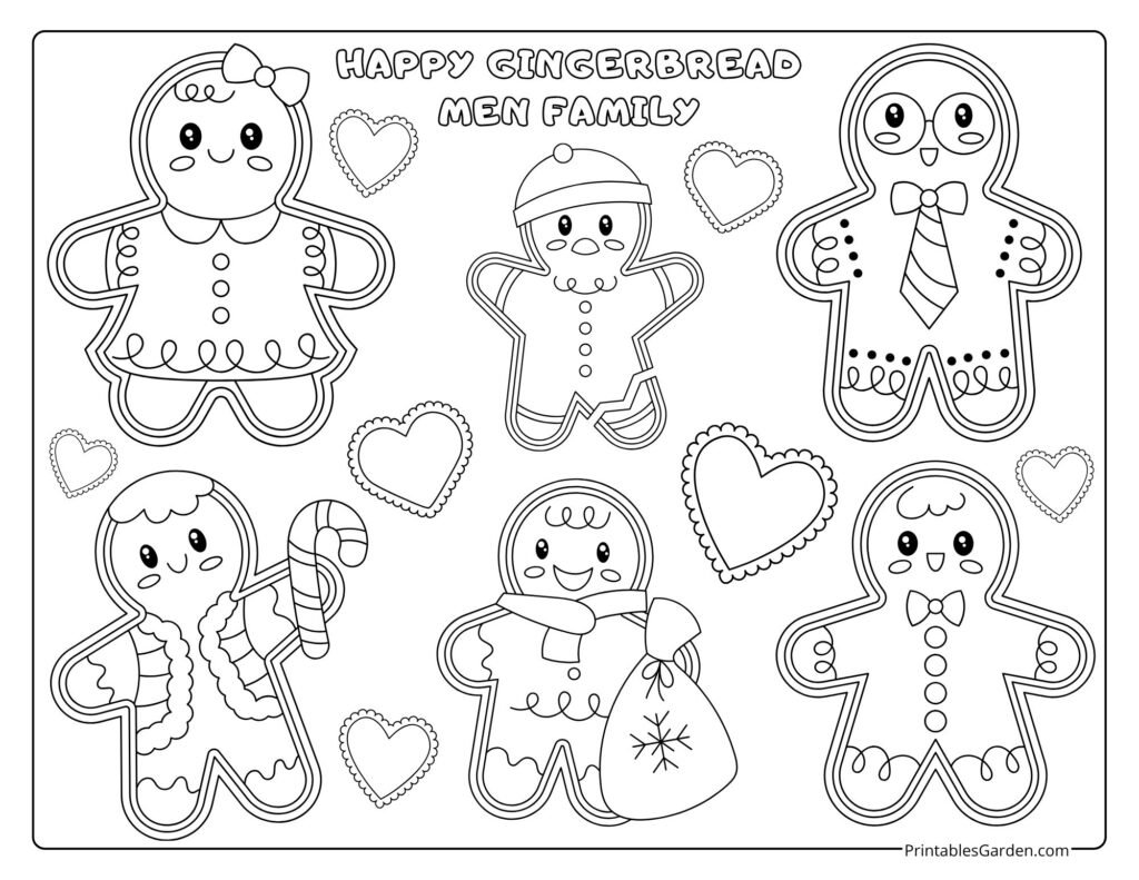 Gingerbreadman coloring pages | Printables Garden