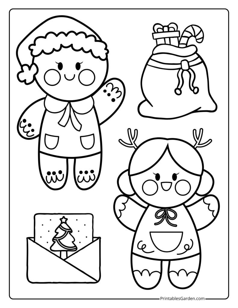 Gingerbread Men coloring pages | Printables Garden