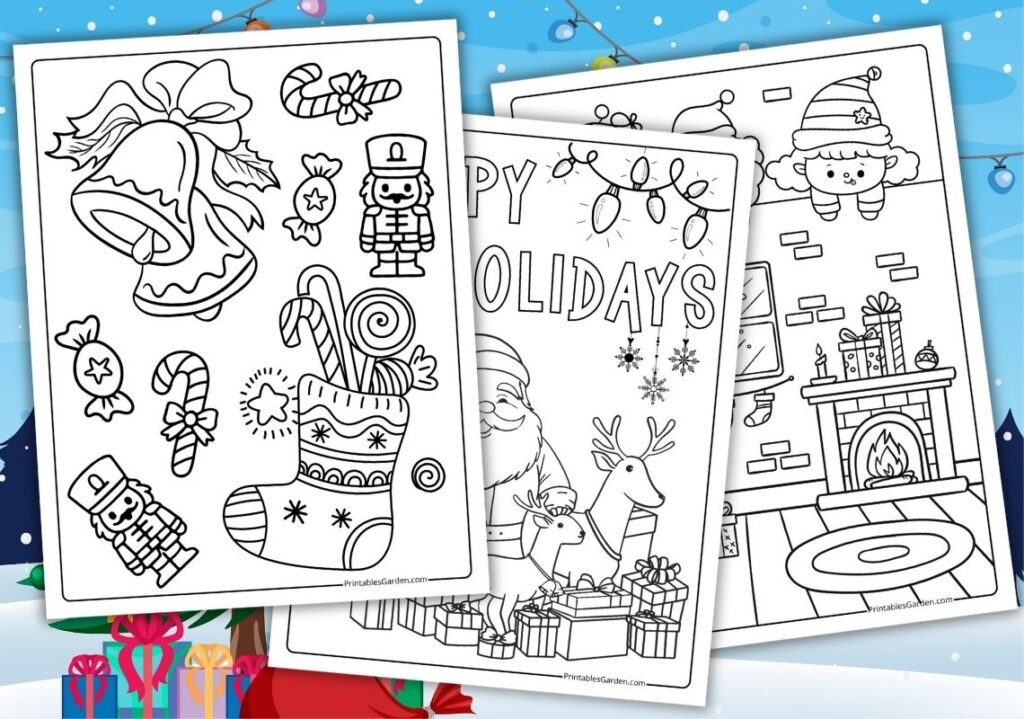 happy christmas coloring pages | printables garden
