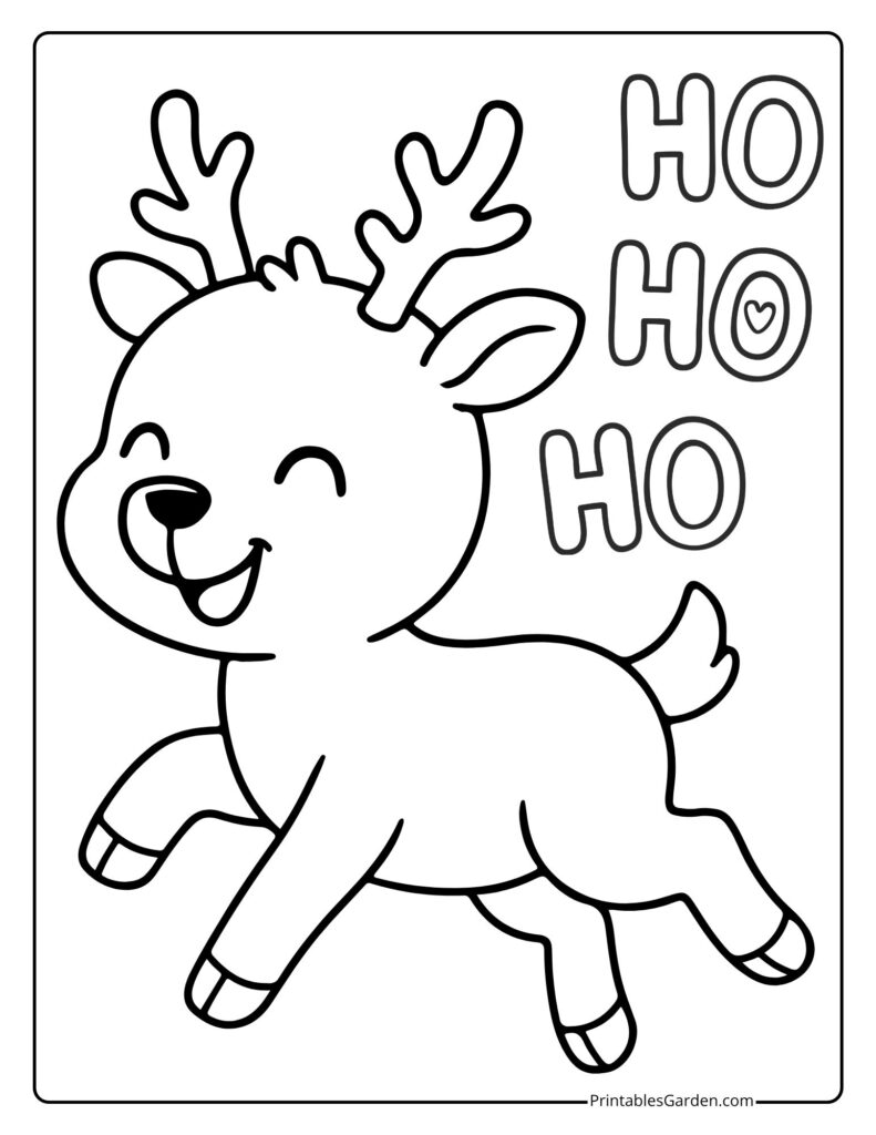 Reindeer coloring pages | Printables Garden