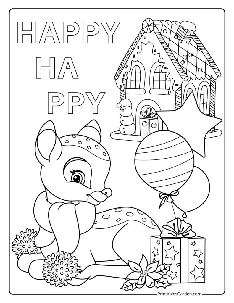 Reindeer coloring sheets | Printables Garden