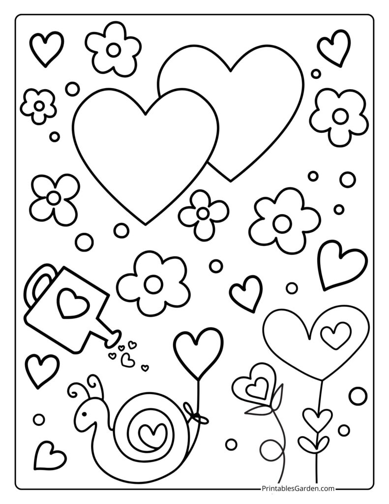 Heart coloring pages | Printables Garden