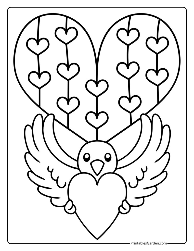 Heart coloring sheets | Printables Garden