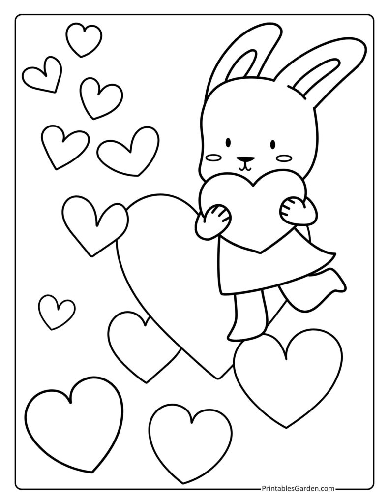 Heart shape coloring pages | Printables Garden