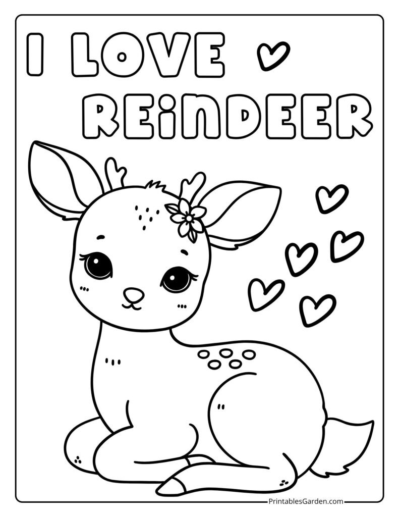 Reindeer coloring pages | Printables Garden