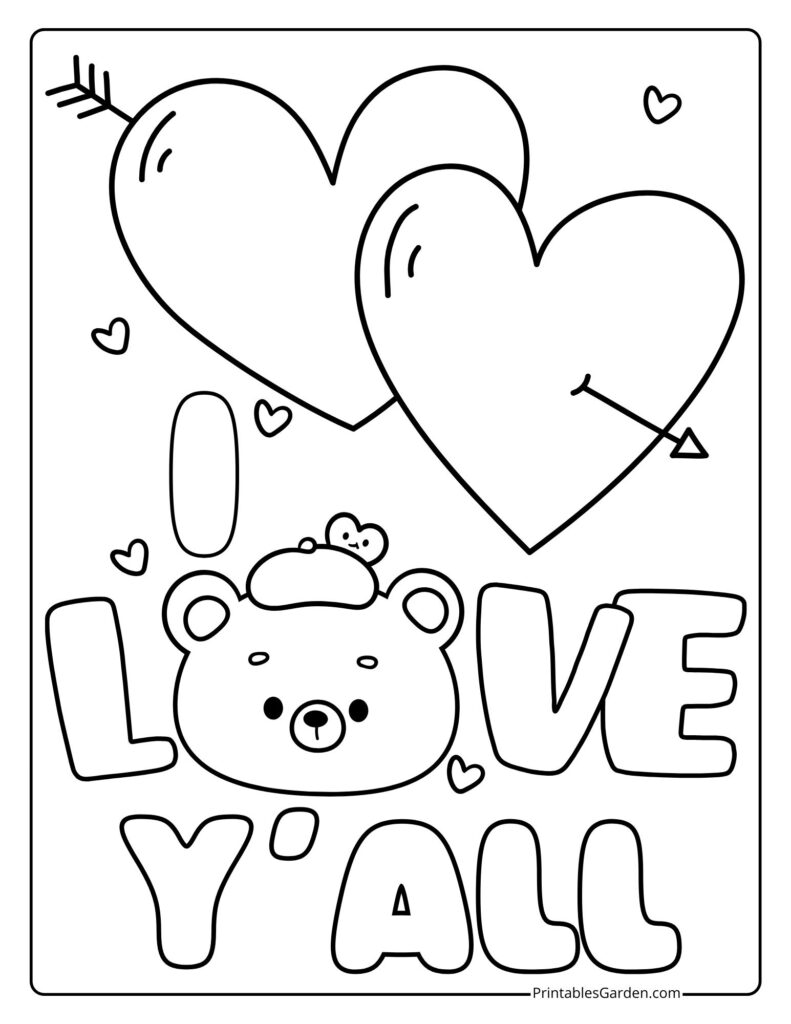 I love you coloring page printable | Printables Garden