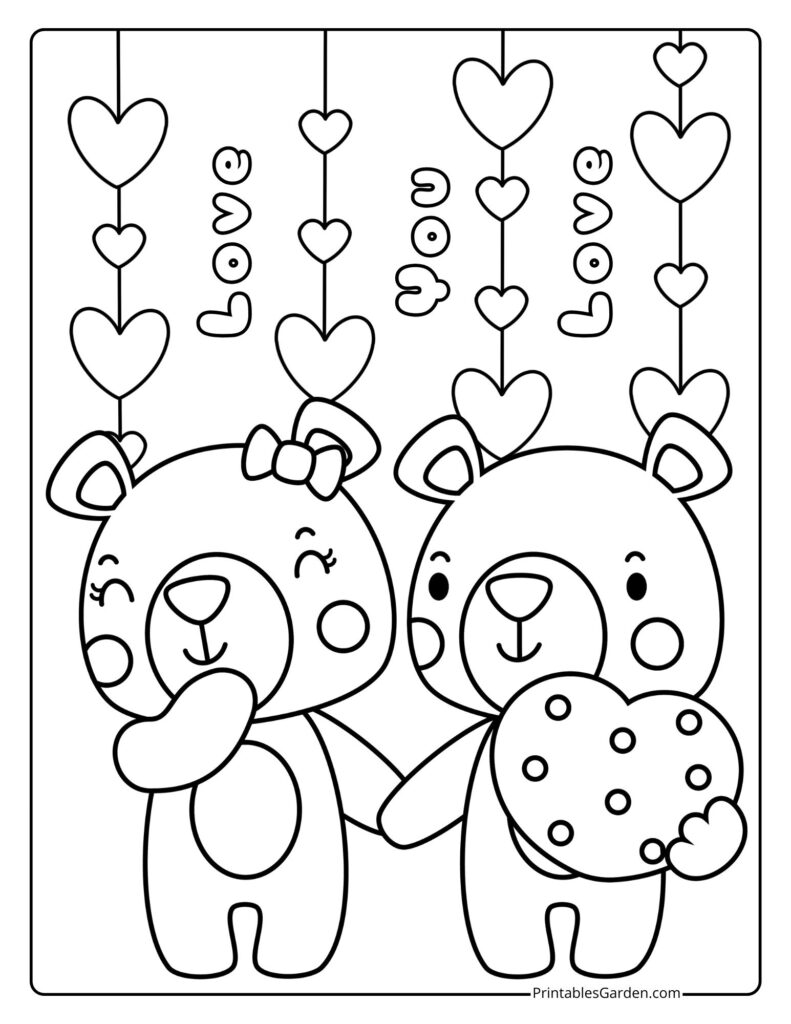 I love you coloring pages | Printables Garden
