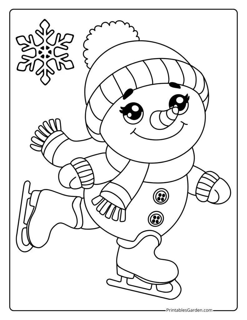 Cute snowman coloring pages | Printables Garden