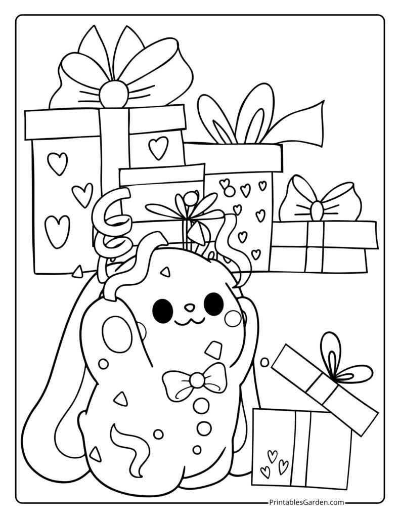 Gifts coloring pages | Printables Garden