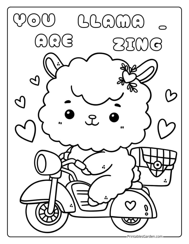 Cute Valentine’s Day coloring pages | Printables Garden