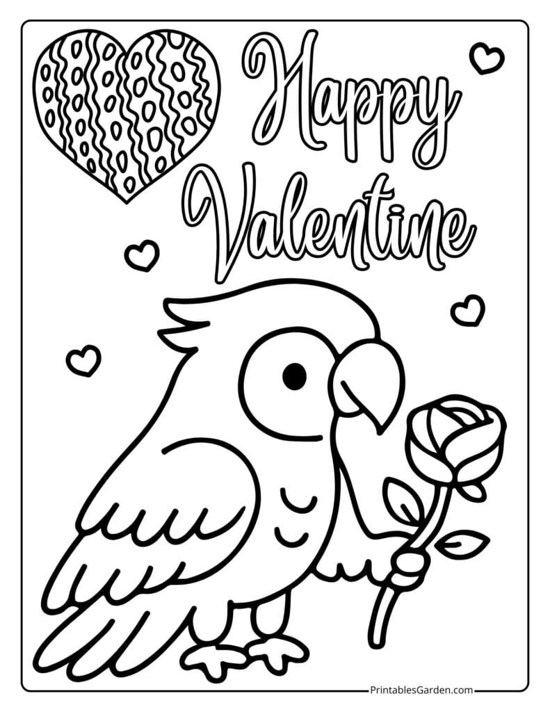 Happy Valentine’s Day coloring pages | Printables Garden