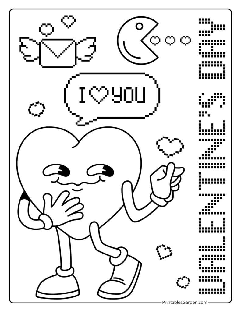Happy Valentine’s Day coloring pages | Printables Garden