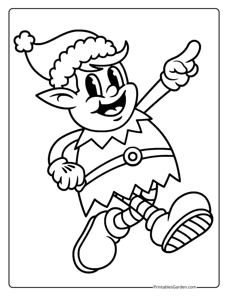 elf coloring pages | Printables Garden