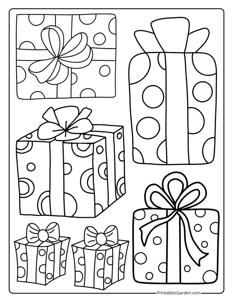 Gifts coloring pages | Printables Garden