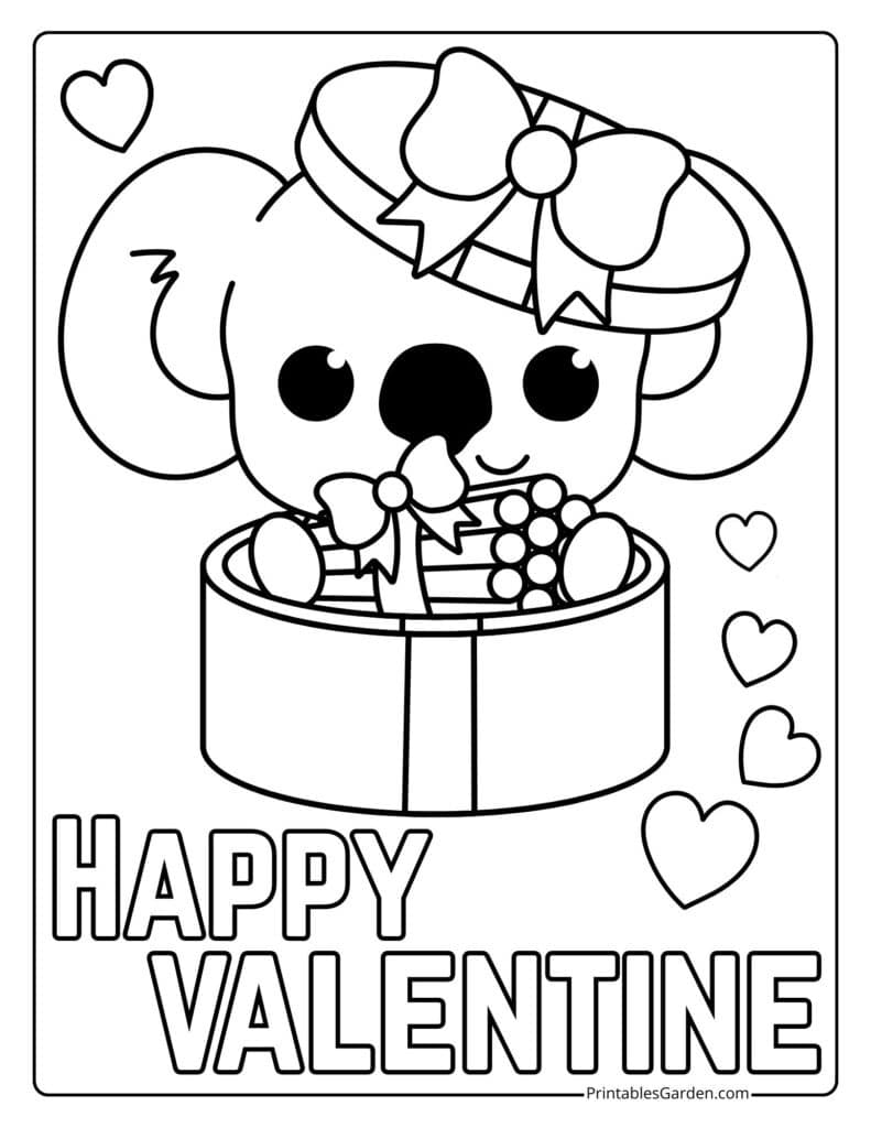 Valentine’s Day coloring pages | Printables Garden