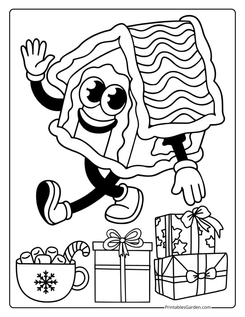 Gingerbread house coloring pages | Printables Garden