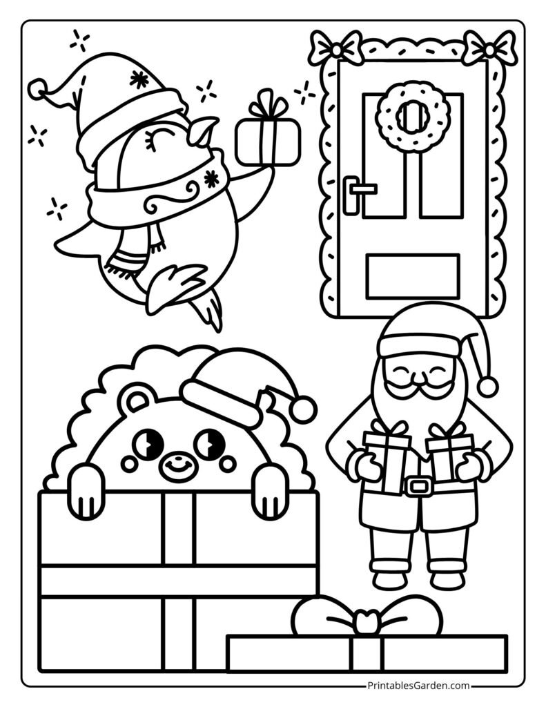 Christmas presents coloring pages | Printables Garden