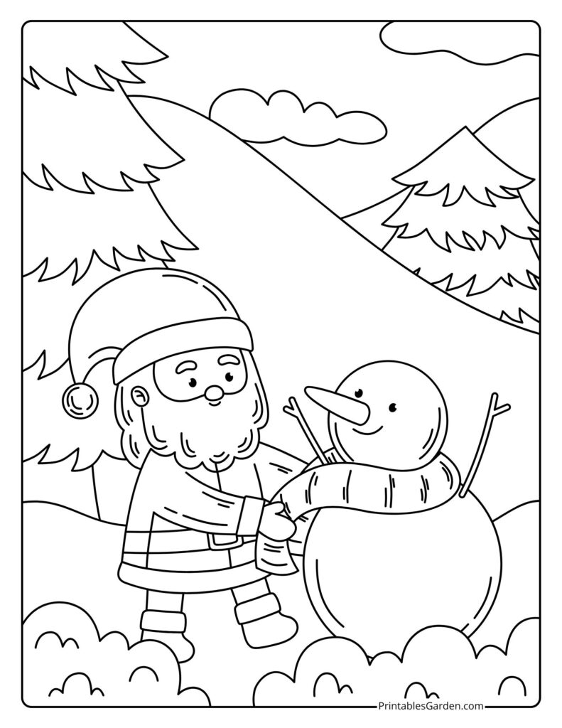Christmas snowman coloring pages | Printables Garden
