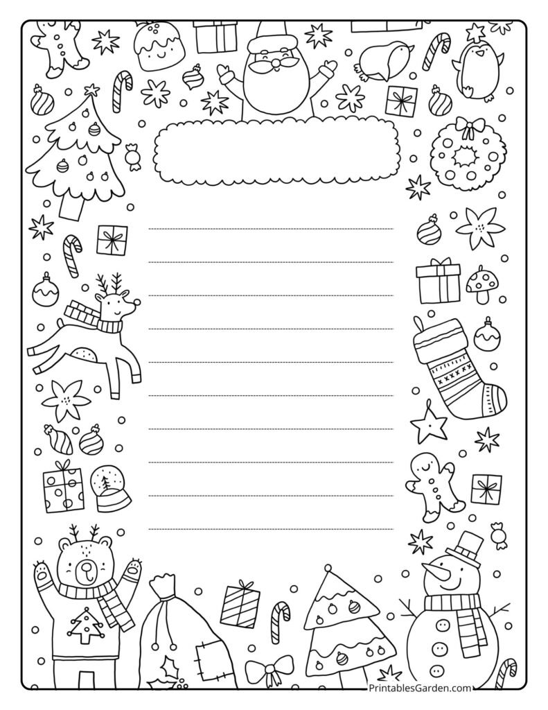 Santa Claus coloring pages — letter to Santa | Printables Garden
