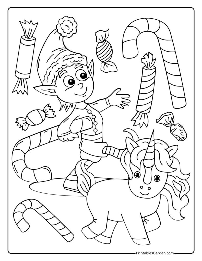 santa’s elves coloring pages | Printables Garden