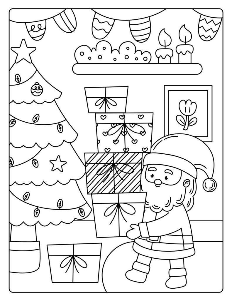 Presents coloring pages | Printables Garden